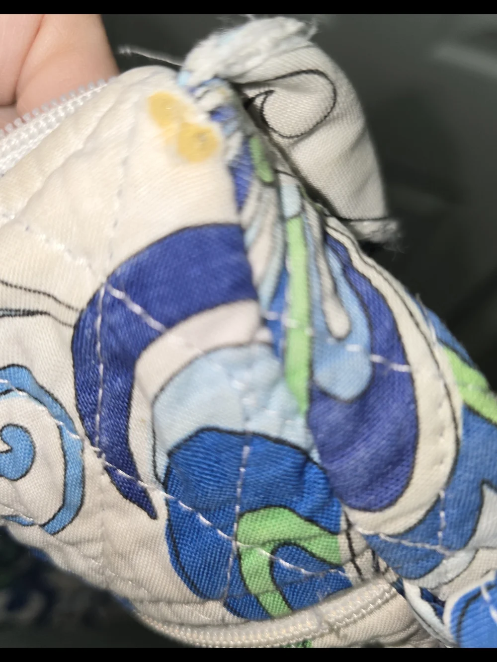 Vera Bradley Mediterranean White quilted cotton hobo bag
